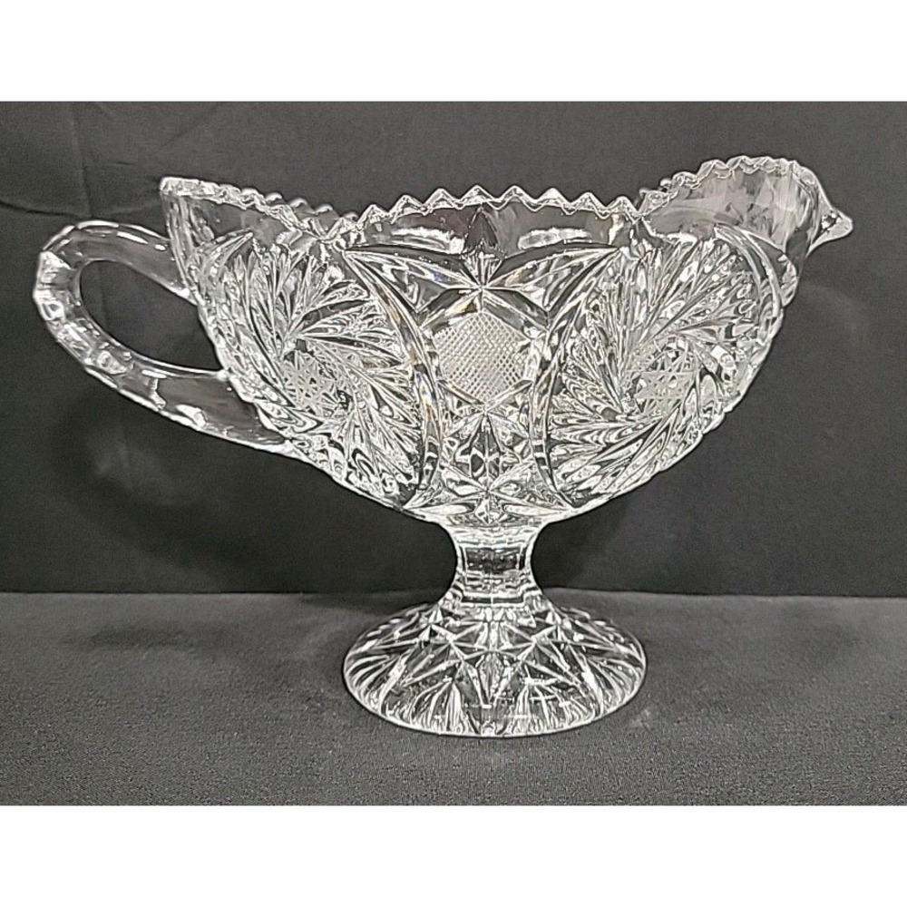 Vintage Imperial Glass Gravy/Sauce Boat, 5.25" X 8"